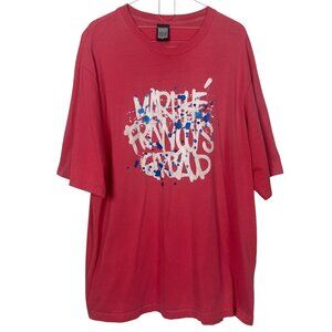 Vintage Marithé François Girbaud Graphic Print T Shirt XXL Pink Graffiti Y2K